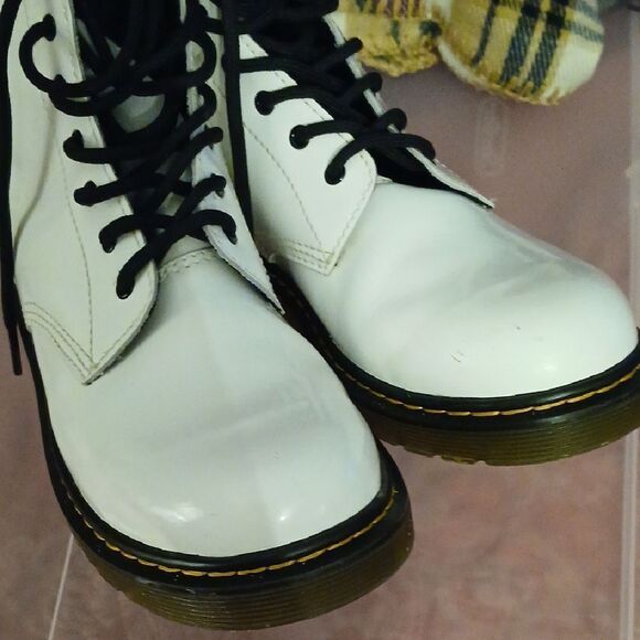 Dr. Martens White Leather Boots - Picture 4 of 6